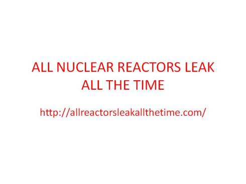 ALL NUCLEAR REACTORS LEAK ALL THE TIME
