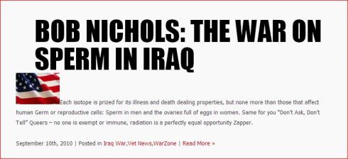 41  Bob Nichols The War on Sperm in IRAQ
